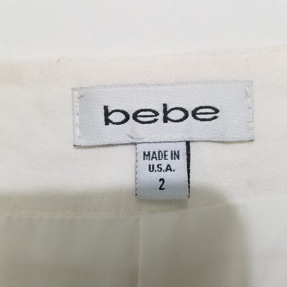Bebe Brand Pencil Skirt White, Size 2 - Picture 16 of 16
